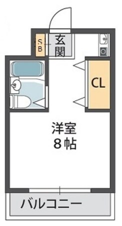 西灘駅 徒歩3分 1階の物件間取画像